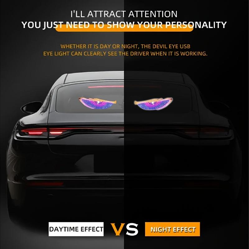 Kit auto cu două piese USB Dynamic Demon Eye, potrivit pentru SUV-uri și camioane, lumini LED pentru mașini cu expresie cool