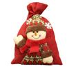 Large Christmas Linen Drawstring Gift Bag Candy Snack Packaging Bag New Year Holiday Cartoon Apple Stocking Christmas Decoration