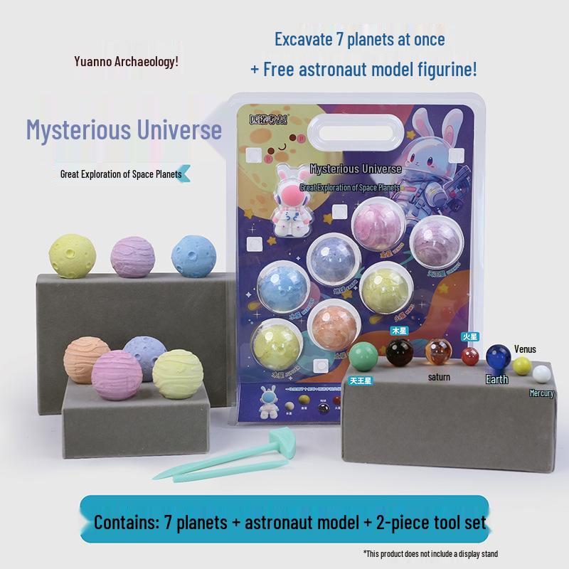 Solar System Archeology: Eight Planet & Moon Exploration Science Kit for Kids