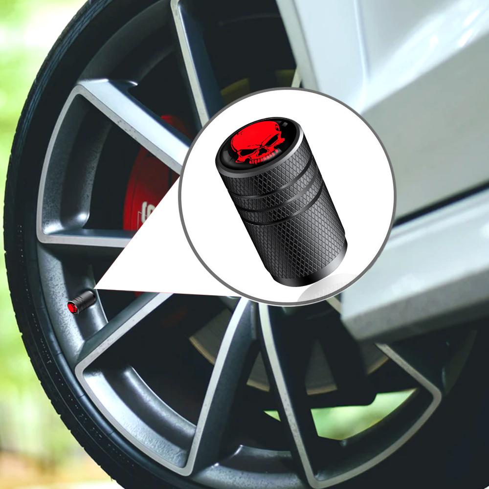 4Pcs/Lot Tire Stem Valve Caps Aluminum Car Dustproof Caps Tire Wheel Stem Air Valve Caps for Cars Bike Motorcycle Valve Stems 1