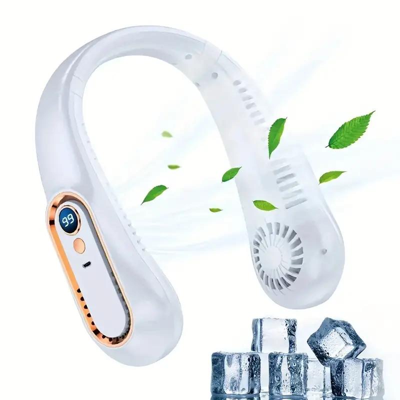 Přenosný ventilátor na krk Závěsný chladič vzduchu Elektrické ventilátory Bezlopatkové dobíjecí ventilátory chlazení ventilátoru Nákrčník Venkovní cestovní ventilátor bez lopatek