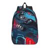 Radiostatic Vox Alastor Backpack Women Men Hazbin Hotels Pattern Backpacks Polyester Style School Bags Daily Custom Rucksack