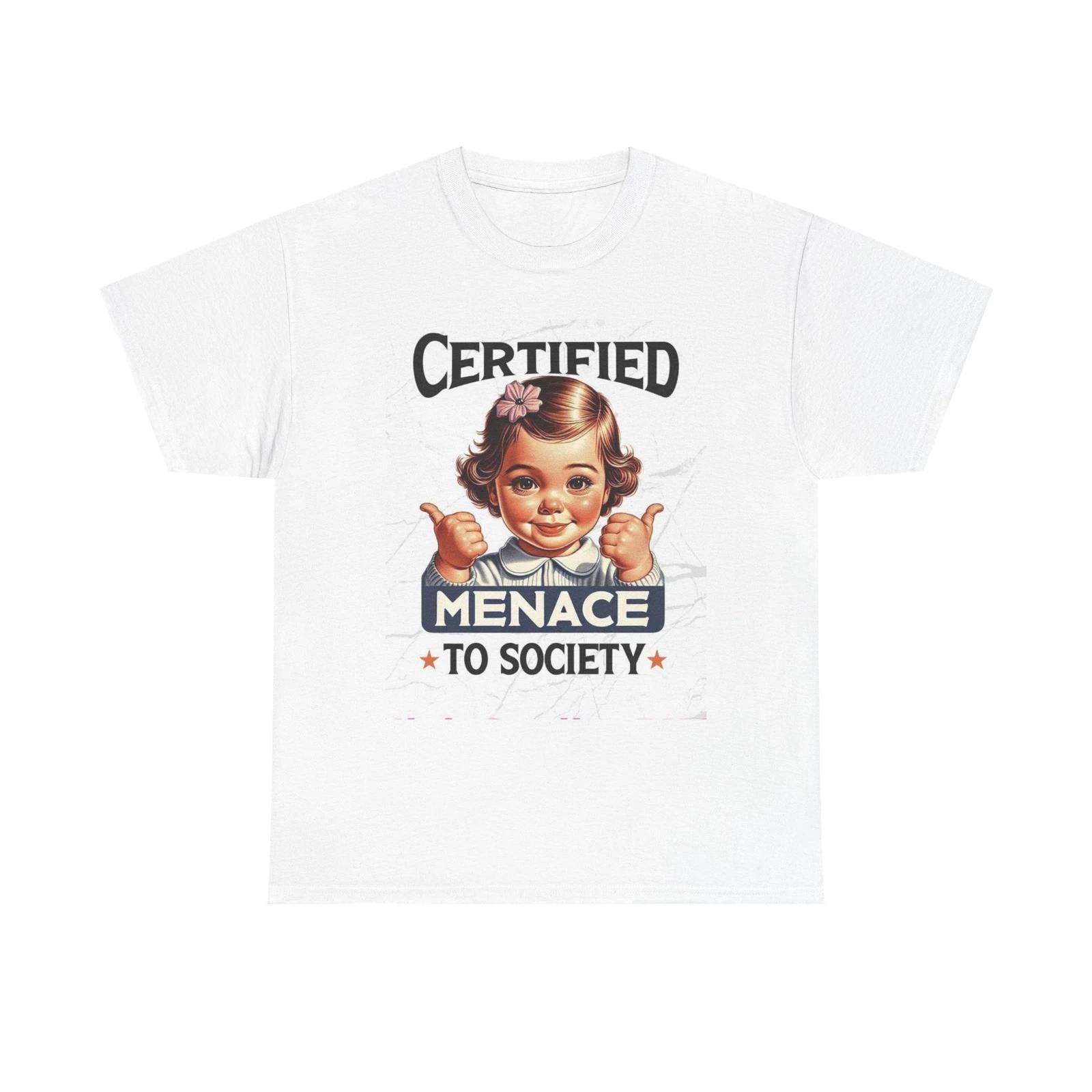 Men s and Women s T-shirts Certified Menace To Society Graphic S