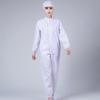 Unisex Dustproof Long Sleeve White Lab & Food Workwear Hygiene Suit with Customizable Logo