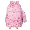 Nylon Backpack for Kids and Teens with Cute Cartoon Pattern Fashion School Bag for Girls Large Capacity Daily Use Bookbag