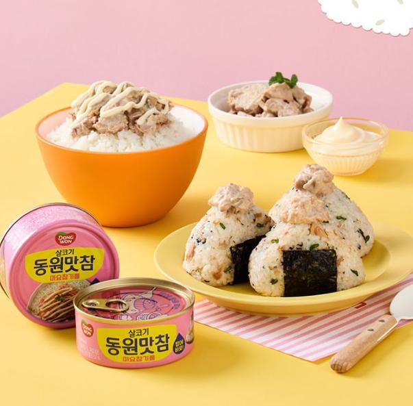 [New] DONGWON Korean Mayo & Sesame Oil Tuna – 90g x 4 Cans | Creamy & Nutty Flavor | Ready-to-Eat