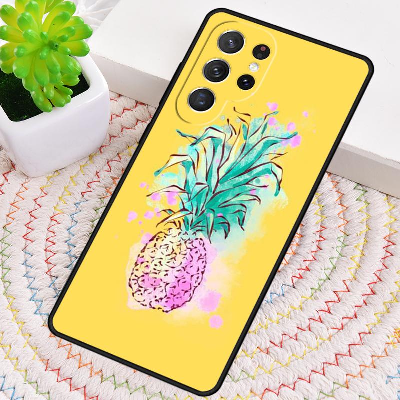 Summer Fruit Pineapple TPU Phone Case For Samsung Galaxy note 10 pro S26 S25 S24 S23 S22 Ultra Plus S21 FE S20 Shockproof Cover