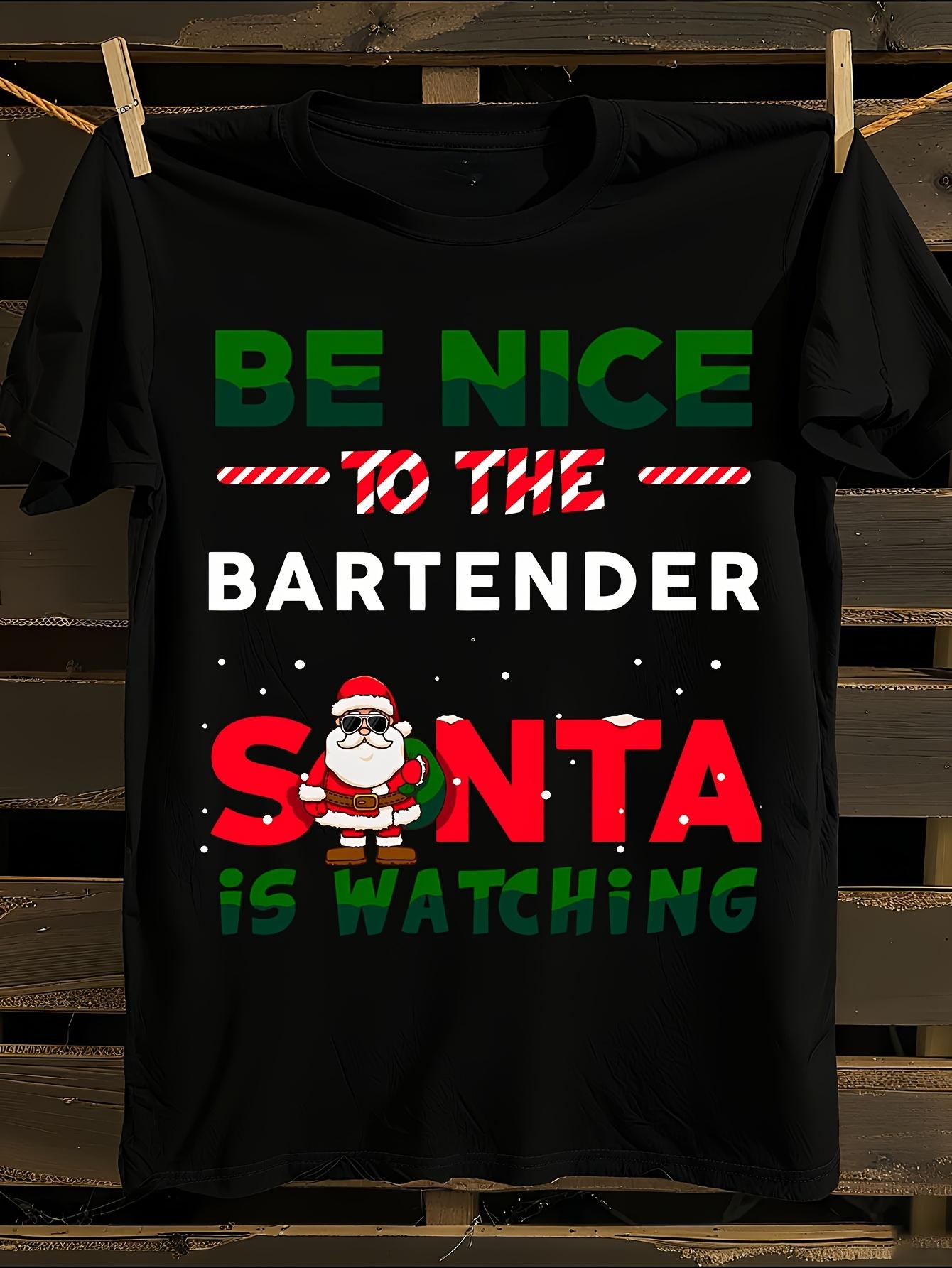 Funny Bartender Christmas T-shirt S