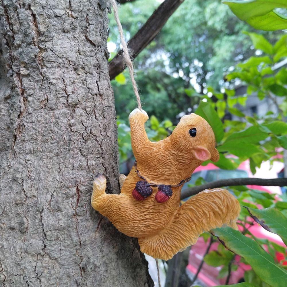 Ornaments Climbing Rope Squirrels Statue Resin Crafts Monkey Figurine  Home Decoration