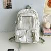 Junior high school student anti-theft student schoolbag transparent multi-pocket large-capacity waterproof and wear-resistant niche light luxury ba