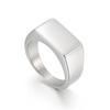 1 Stück Legierung Einfache Glänzende Ringe mit Rechteckiger Dekoration, Exquisites Herren Accessoire Schmuck