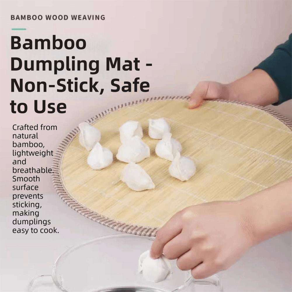 Eco-Friendly Bamboo Dumpling Tray Multi-Purpose Dumpling Display Pad Food Storage Plate  Party Use
