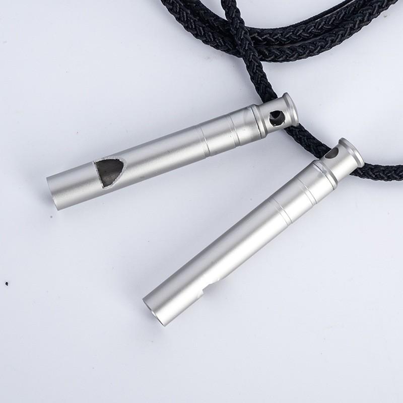 

Aluminum Alloy Whistle Single Tube Outdoor Referee Training Equipment High-frequency Loud Noise Whistle Wilderness Whistle. One Size срібний