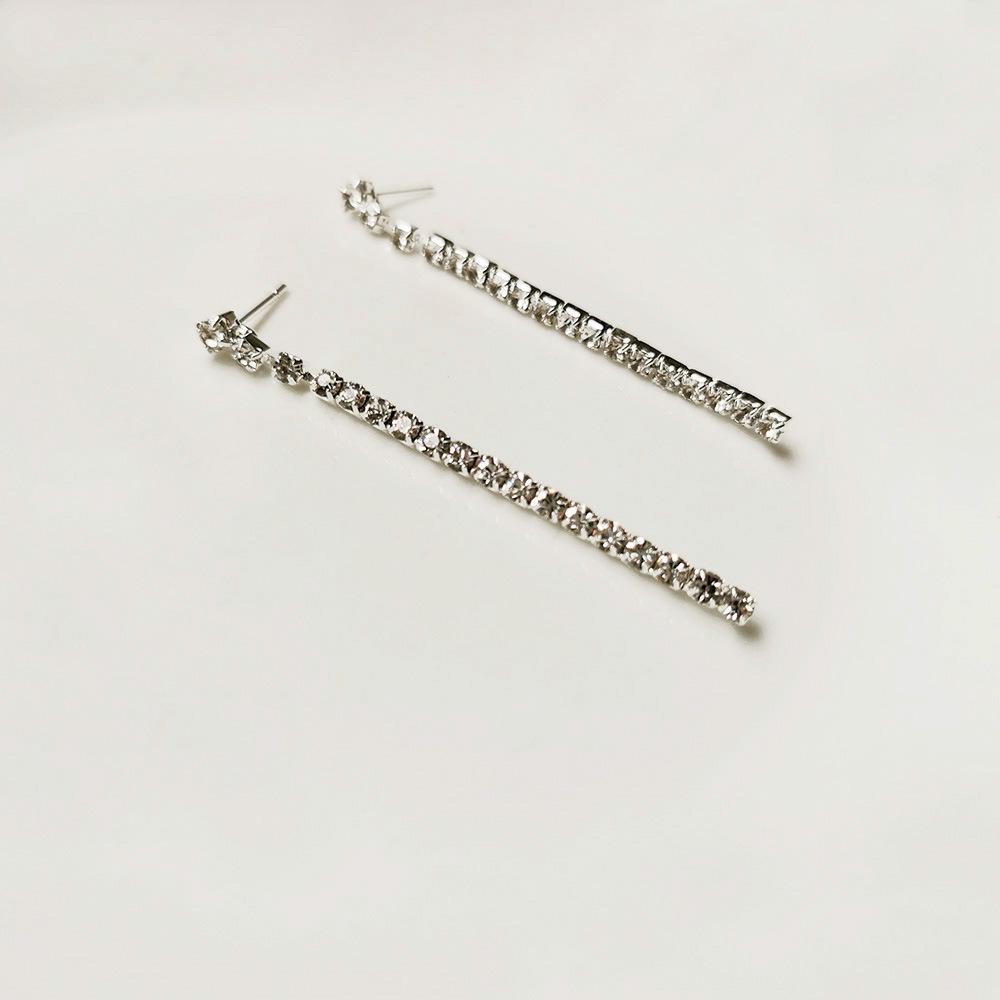 Girl Jewelry Elegant Square Full Diamond Trend Earrings Earrings Earrings