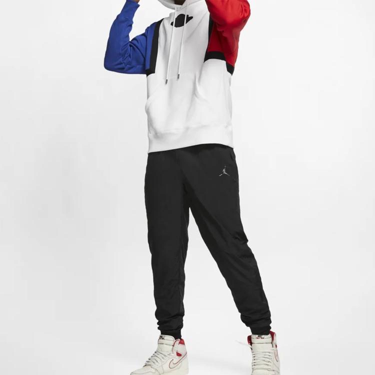 Jordan Sport DNA Wings Logo Colorblock Fleece Hoodie Men Hoodie Black White AT9963-100