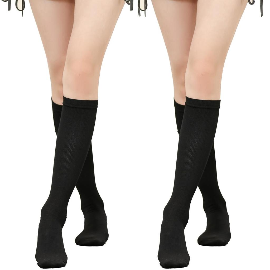 MKY Factory Compression Perfect Walk High Perfect for Leg and Postpartum Day and Night Women's Socks, 2-Pack, Socks, Office, Running, Sports,