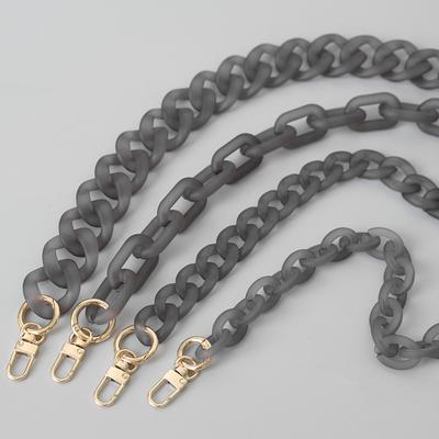 Accessorio per borsa da donna di nuova moda Parti staccabili Catena di ricambio Cinturino di lusso in resina grigia Catena con manico a spalla in acrilico da donna