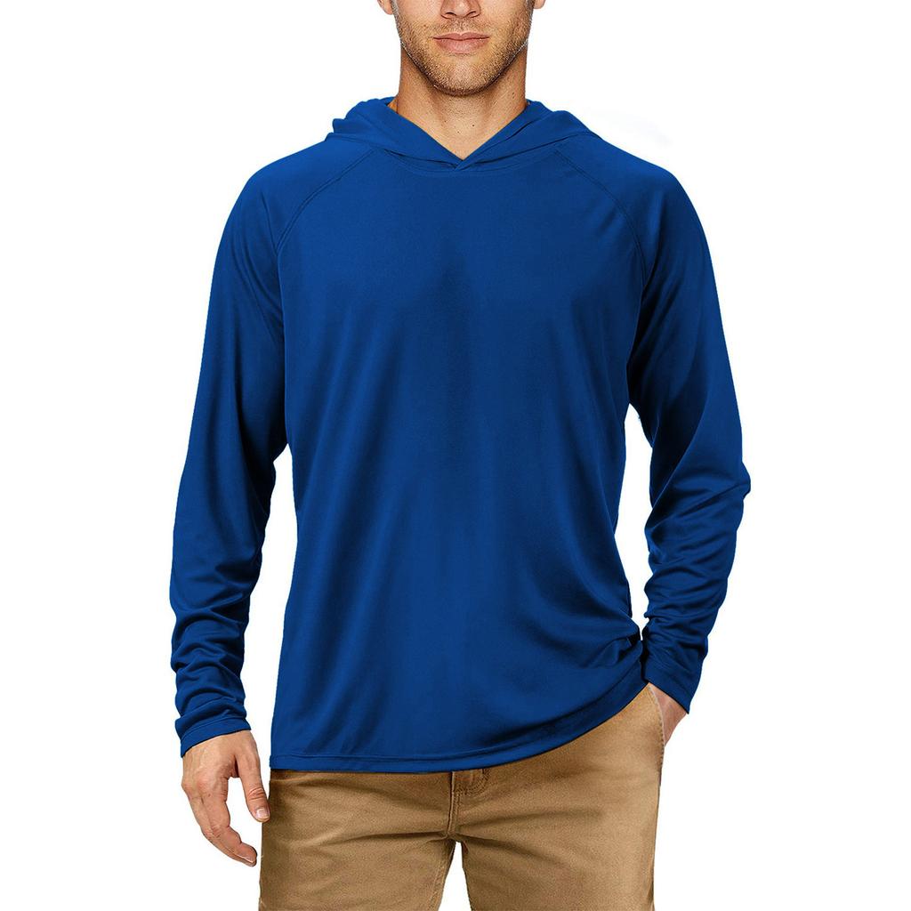 Men's Hooded Outdoor Hiking And Mountaineering Skin Jacket Fishing Suit Quick Drying Top