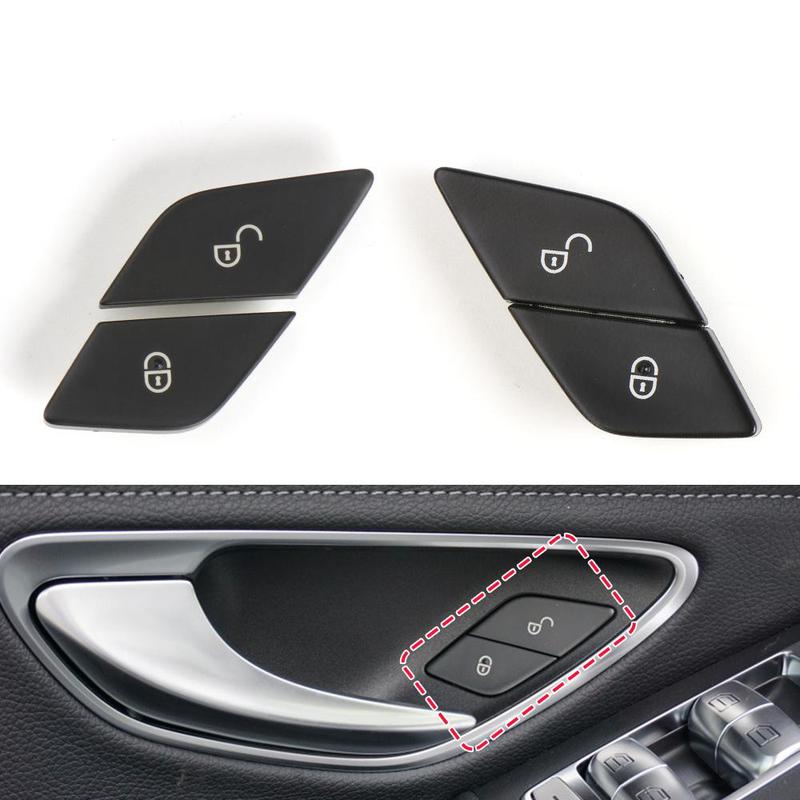 W205 W253 Car Front Door Lock Switch Button Level Central Lock Switch Cover For Mercedes  Benz C E GLC Class W213