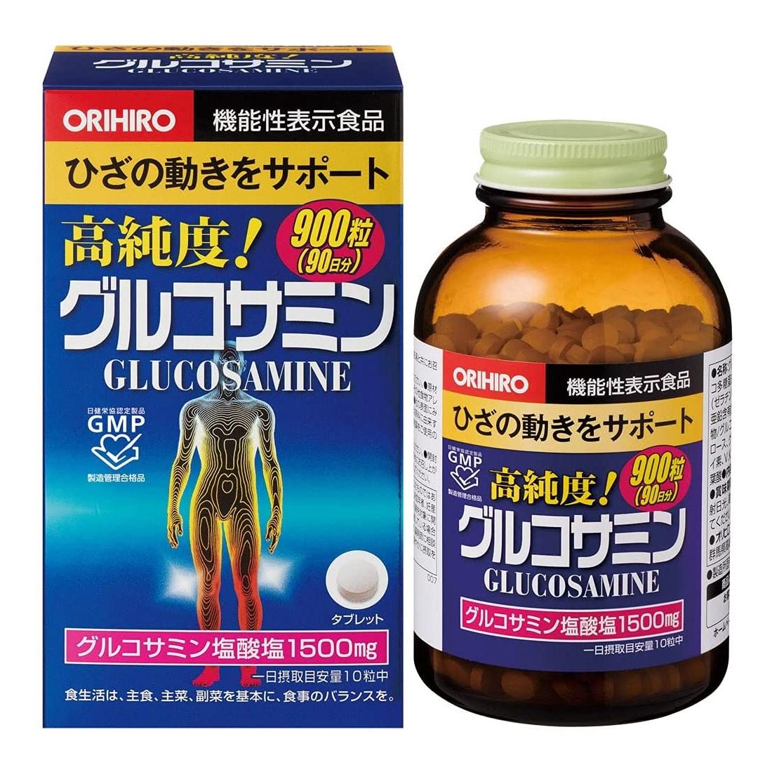 

ORIHIRO Glucosamine харчова добавка з глюкозаміном, 900 табл.