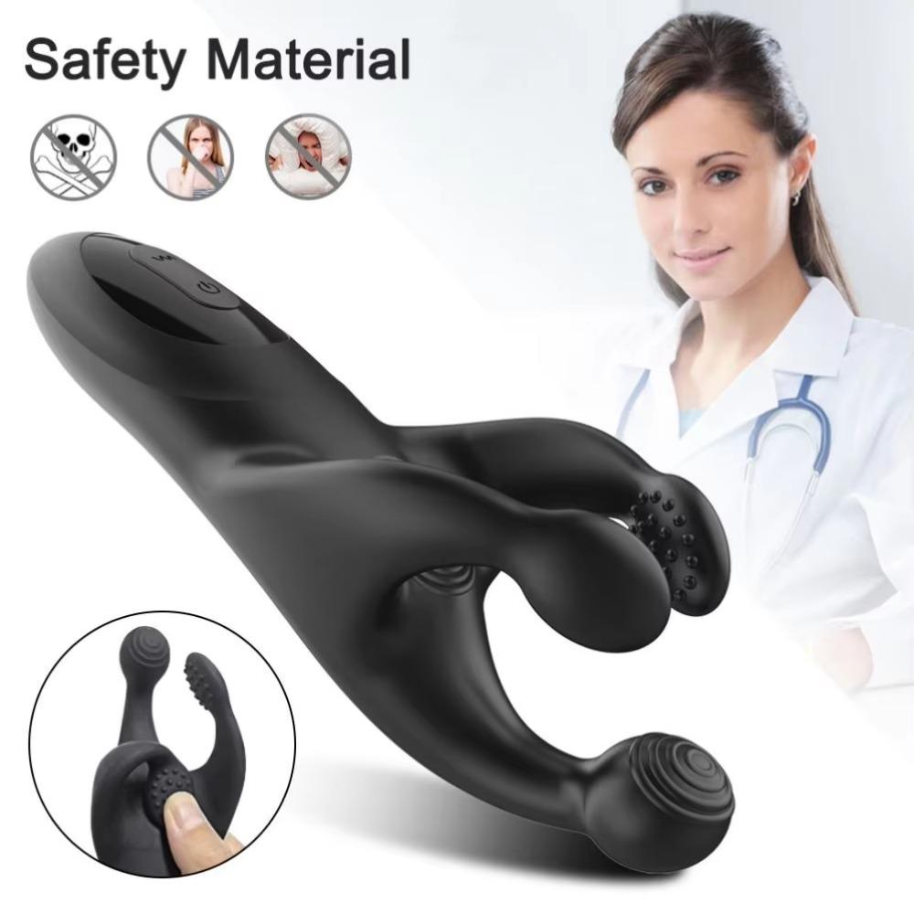 Penis Delay Trainer Glans Workout Vibrator Testicle Massager Soft Silicone Prostate Stimulator Male Masturbator Adult Products