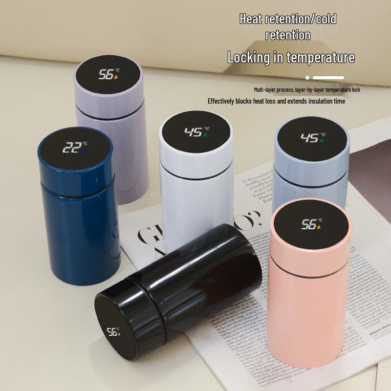 Stainless Steel Insulated Water Bottle with Smart Temperature Display for Outdoor Sports