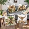 Christmas Decorative Pillows With Gift Bell Deer Pattern Polyester pillowcase, sofa decorative cushion cov Headboard Pillow