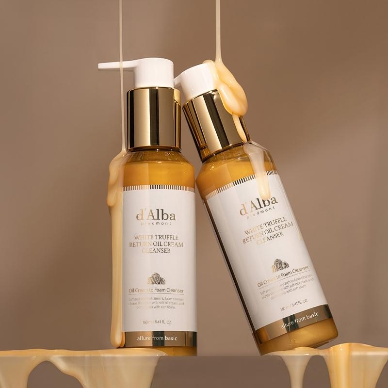 d'Alba White Truffle Return Oil Cream Cleanser (100ml, 160ml / 3.38 Fl. Oz, 5.41 Fl. Oz)