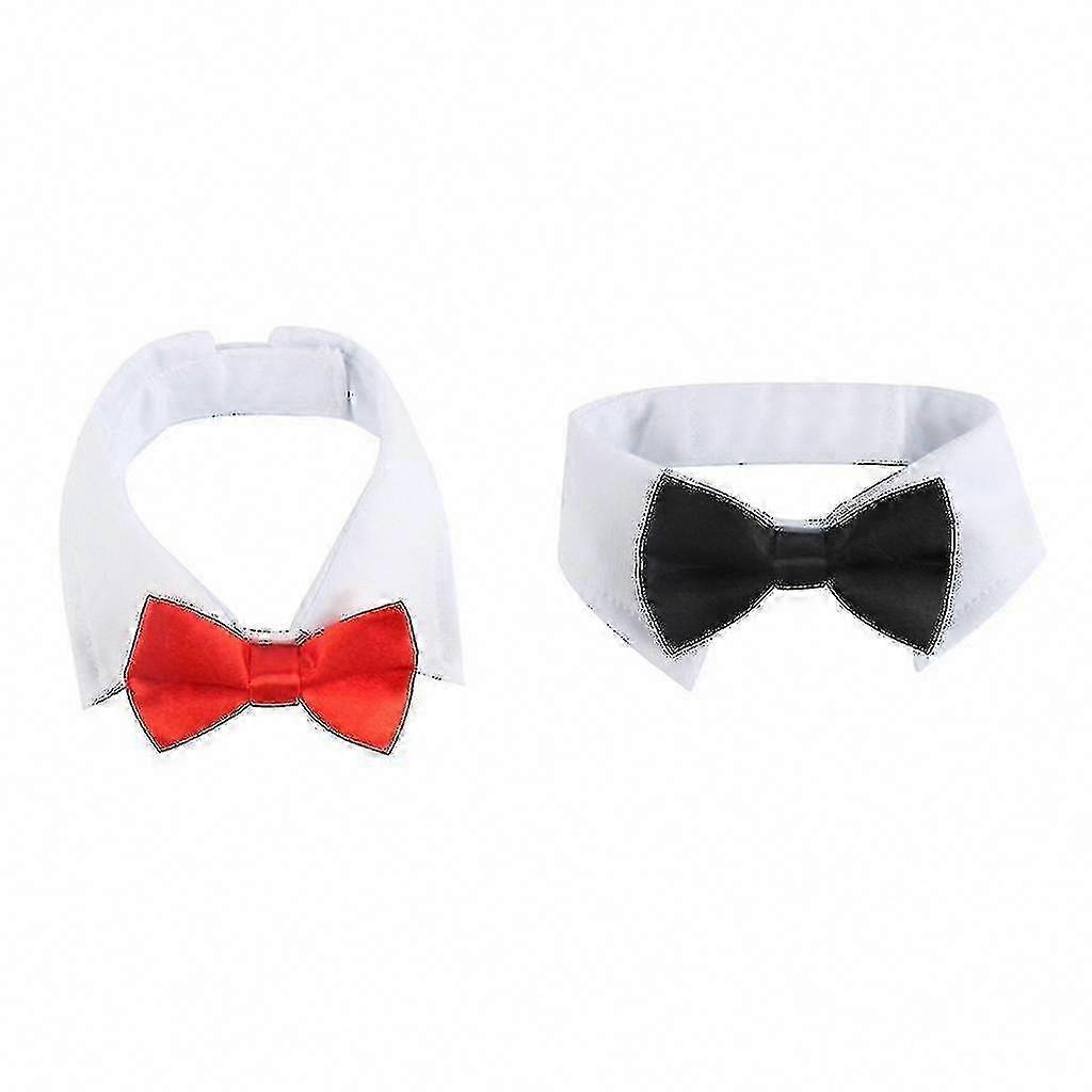Dog Bow Tie Collar for Formal Outfits - Tuxedo Style for Dogs & Cats