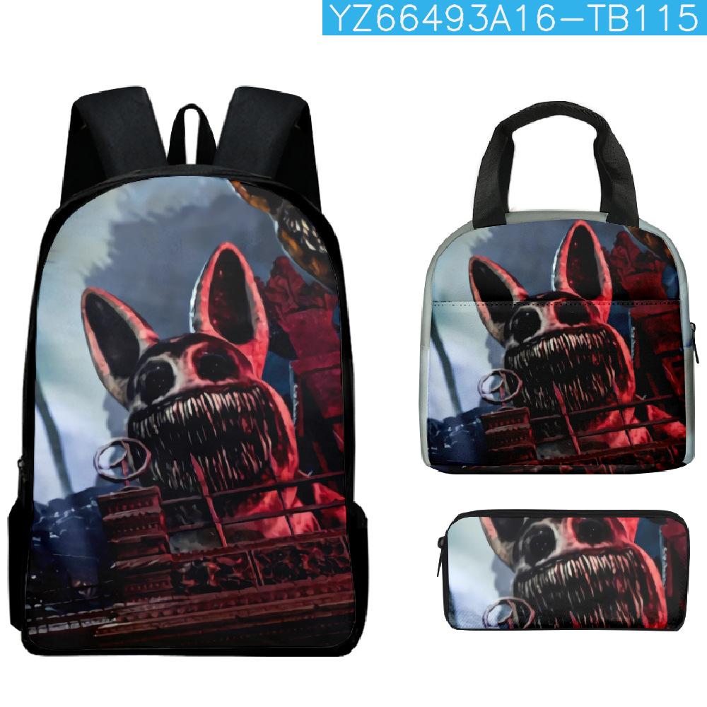 

Cartoon Popular Funny Novelty Zoonomaly 3D Print 3pcs/Set Student School Bags Laptop Daypack Backpack Lunch bag Pencil Case чистый