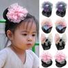 2PCS Fashion Headdress Ballet Hair Net Spring Clip Korean Bun Snood Girls Elastic Hair Net Kids