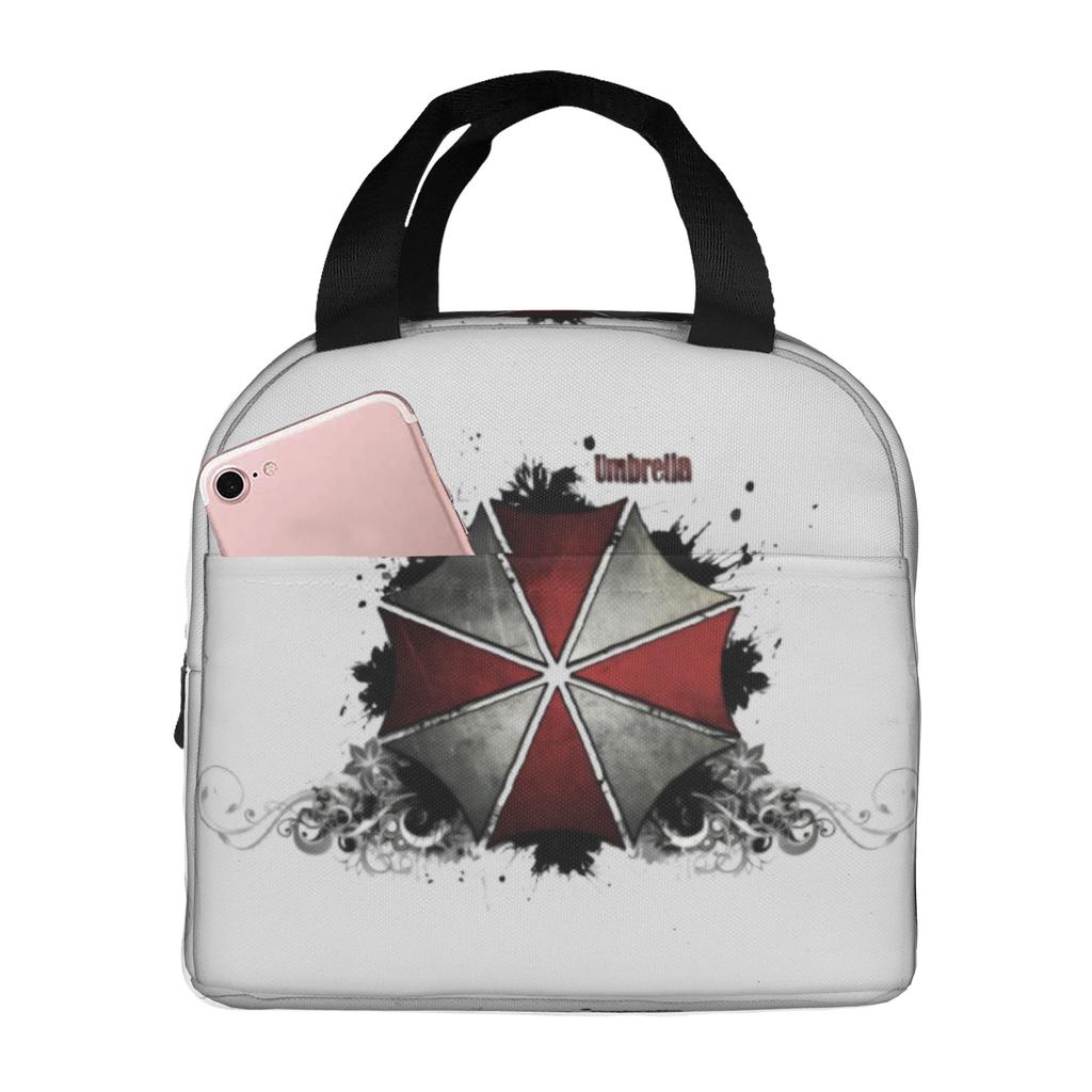 Custom Corporation Umbrellas Insulated Lunch Bag for Work School Horror Video Game Leakproof Thermal Cooler Lunch Box Men Women