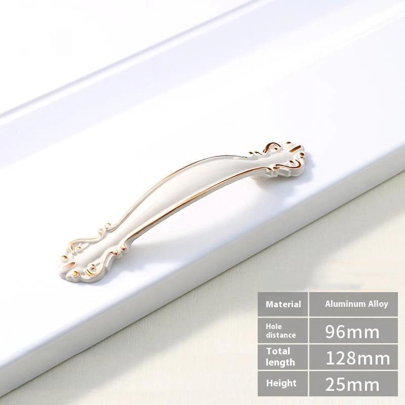 

Modern Simple Nordic Handle White Amber Aluminum Alloy Black Drawer Cabinet Handles For Furniture Door Knocker Drawer Pulls A18