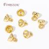 2 Größen 4,5mm/6mm Endkappe Für Perlen Schmuckherstellung,18K Gold Plated Metall Endperlenkappe Verbinder Beschläge Für DIY Perlen Schmuck