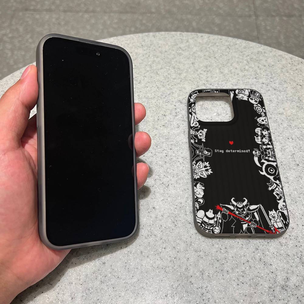 U-Undertale Phone Case For IPhone 17 16 15 14 Plus 13 12 11 Pro Max Pro Wave Corrugated Cover