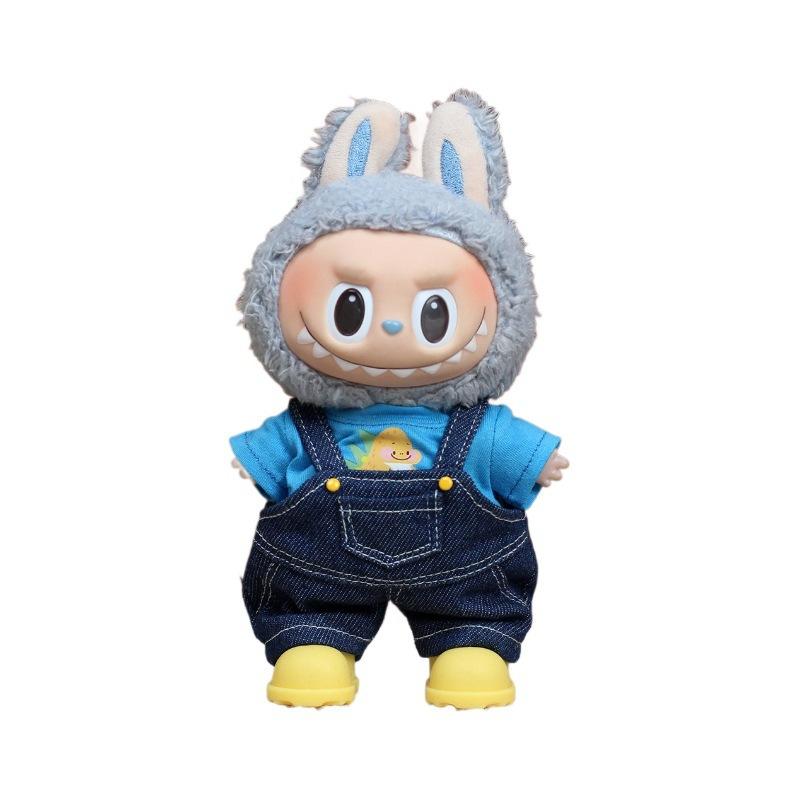 New Popular Labu Doll Clothes Pendant Fashion Denim Overalls Doll Clothes