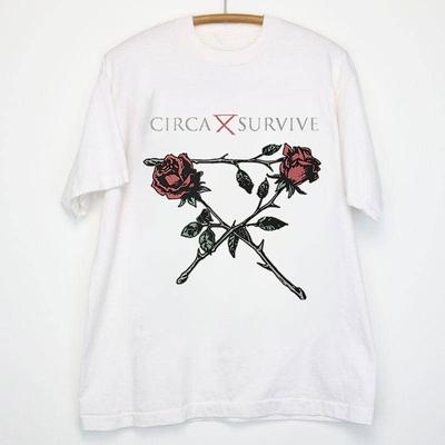 Circa Survive Zespół Różowy Biały Koszulka Pełny Rozmiar S-5XL AA1621 Koszulka Unisex