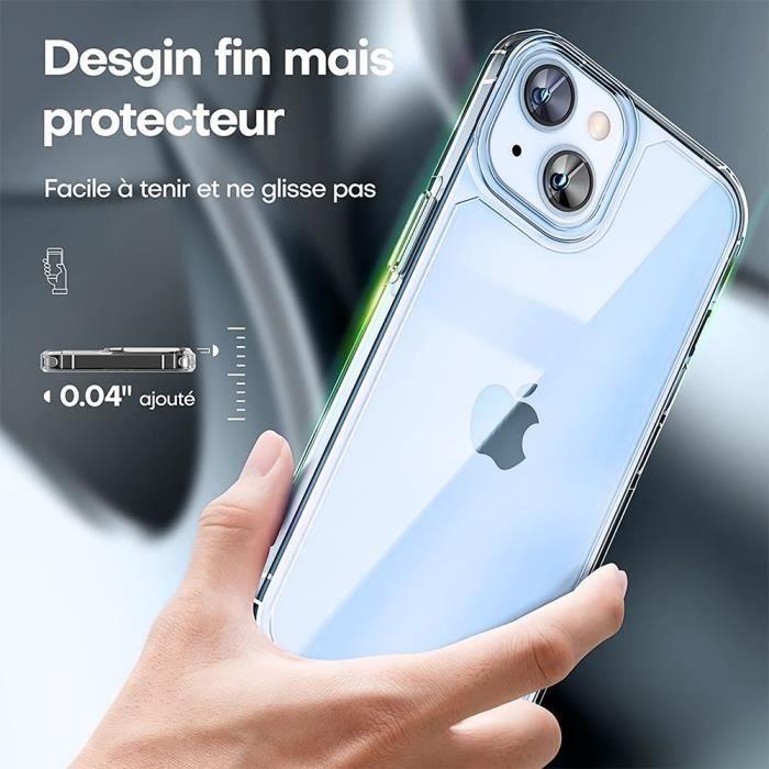 Coque de protection - BOOLING - Pour iPhone 14 - Silicone transparent - Résistant aux rayures - Anti-choc