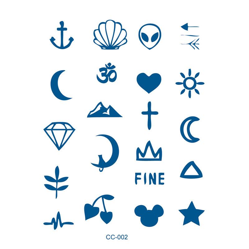 Herbal plant finger cochlear small picture juice tattoo stickers last 15 days ins wind semi-permanent