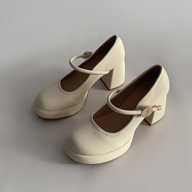 Temperament women Mary Jane single shoes spring new versatile not tired feet word high heels