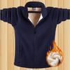 Warm Thicken Fleece Sweatshirt for Men Plus Size 9XL Solid Color Winter Autumn Clothing