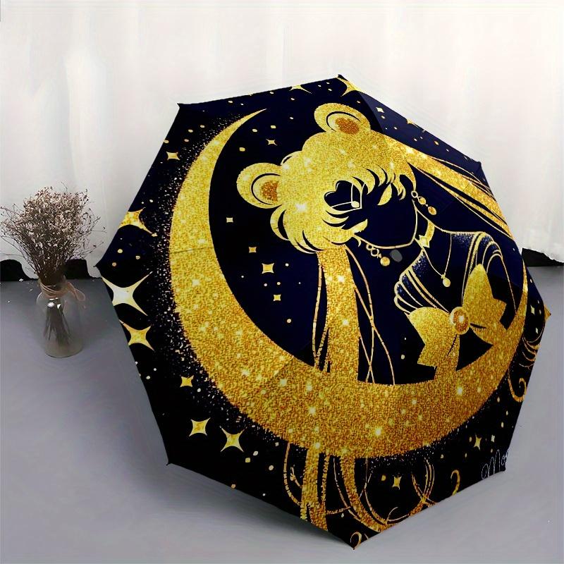 1pc Sailor Moon Always Glitter Umbrella with Plastic Handle,Suitable for All Seasons Home Travel Outdoor UmbrellaM1074