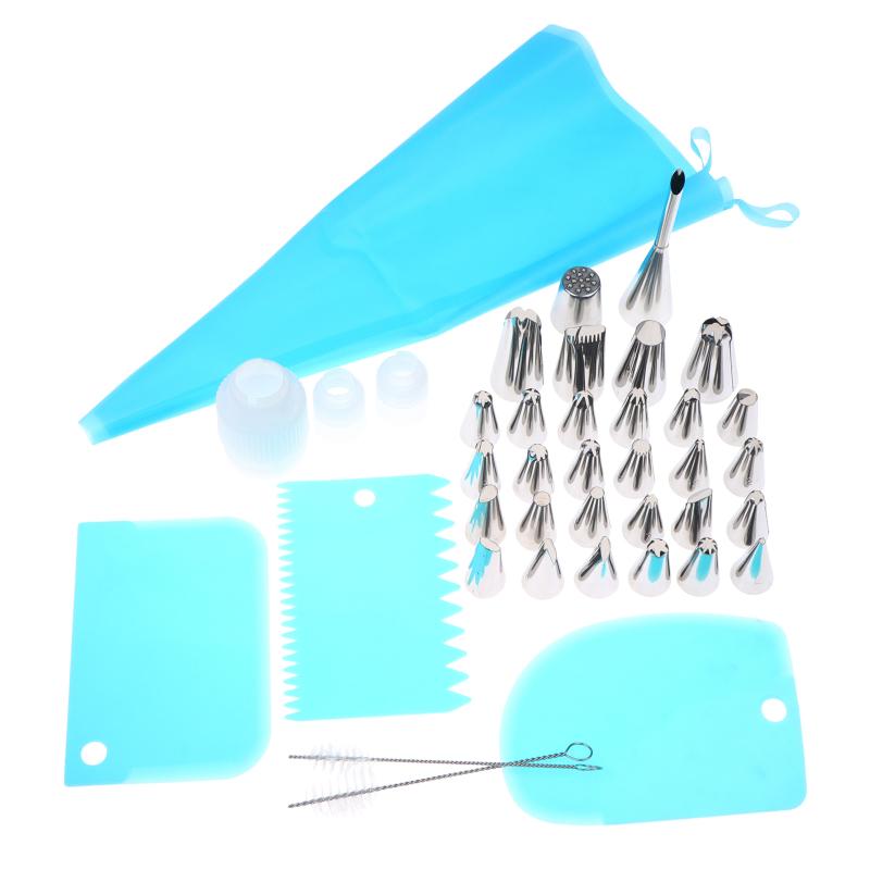 34/36/37Pcs Cake Decorating Tools Icing Cream Piping Nozzle Tips Confectionery Pastry Cake Bags Stainless Steel Nozzles Tip