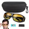 Motorcycle Driving Goggles Car Night Vision Sunglasses Unisex Driver Night Day Driving Wrap Around Anti Glare Sun Glasses