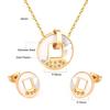 Elegant Gold Earrings And Necklace Set Delicate Women's Jewelry Collection