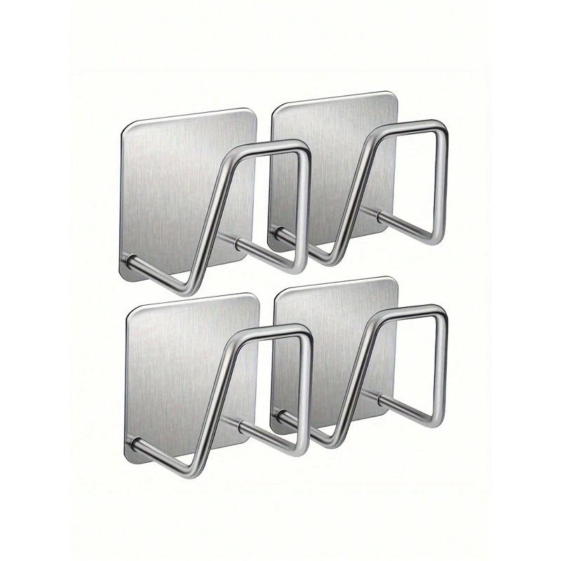 Stainless Steel Kitchen Sink Organizer - Adhesive, No-Drill Sponge Holder & Draining Rack | Wall-Mounted Storage Hooks For Cloths & Accessories