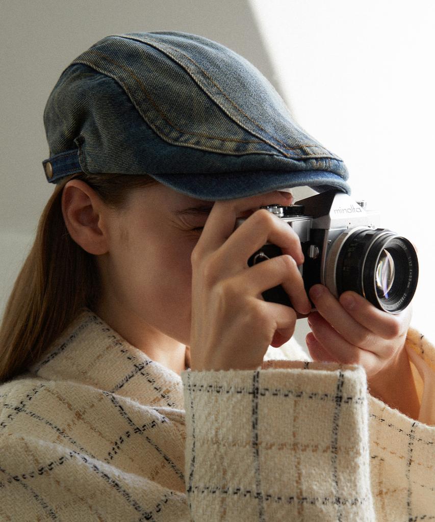 Tatiana Mark Denim Hunting Cap Ht8159 2 Colors