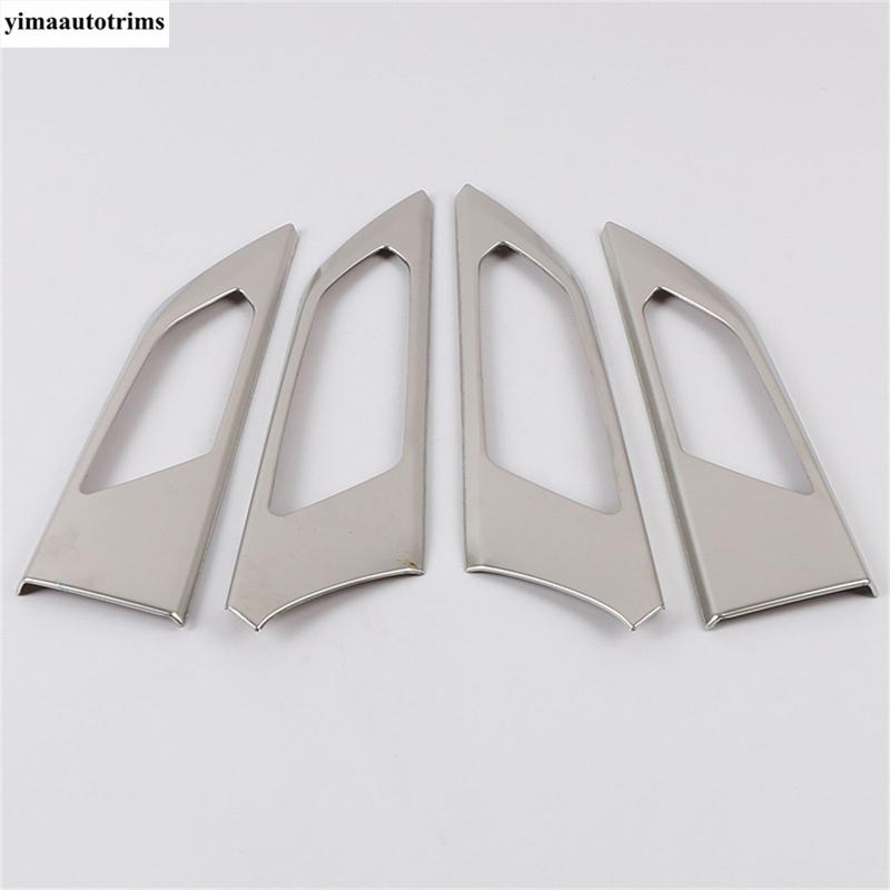 Car Inner Door Handle Bowl Frame Decoration Cover Trim Stainless Steel Accessories Interior For VW Volkswagen Polo  - 2025