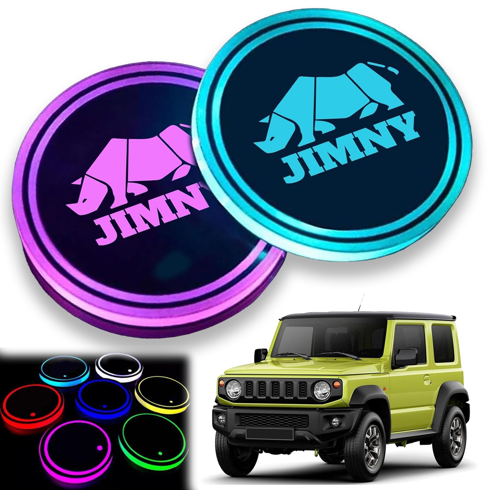 CarModule Jimny Exclusive Drink Holder LED Coaster Cup Holder Set