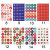 Weihnachtsdekoration Selbstklebend Adventskalender Zahl Papieraufkleber Verpackungsetiketten Weihnachtsetikett